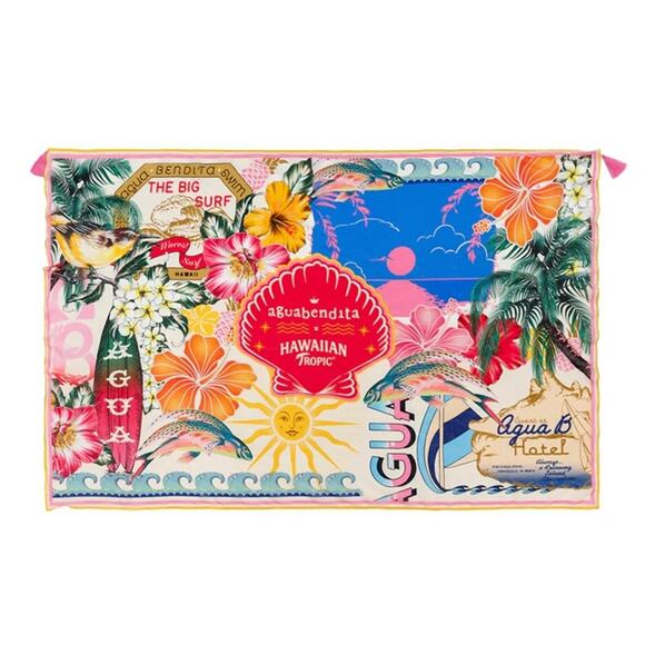 Agua Bendita x Hawaiian Tropic Marine Tahiti Sarong Cover up NWOT - Picture 1 of 6
